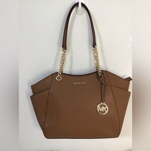 MICHAEL KORS JET SET TRAVEL  CHAIN SHOULDER TOTE BAG PURSE